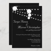 5x7 黒の和紙ランプ 結婚式招待状 招待状 (正面/裏面)