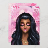 5x7 2サイドピンクアイライナーBabe TNダッシュボードカード シーズンカード (正面/裏面)