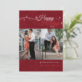 5x7 2フォトハッピーホリデーズフォトカード シーズンカード (スタンド正面)