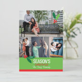 5x7 4枚の写真 ホリー デザイン フラット カード (スタンド正面)