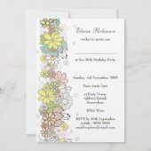 5x7 50歳誕生日パーティの自然開花招待状 招待状 (裏面)