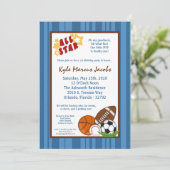 5x7 allStar MVP SportBall誕生日パーツ招待状 招待状 (スタンド正面)