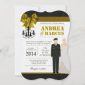 5x7 ARMY新婦ユニフォーム結婚式招待状 招待状 (正面)