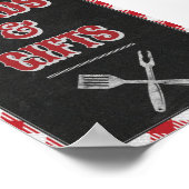 5x7 BBQ誕生日カードとギフトテーブルサイン ポスター (角)