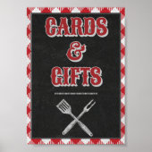 5x7 BBQ バースデー カード＆ギフト テーブル サイン (正面)