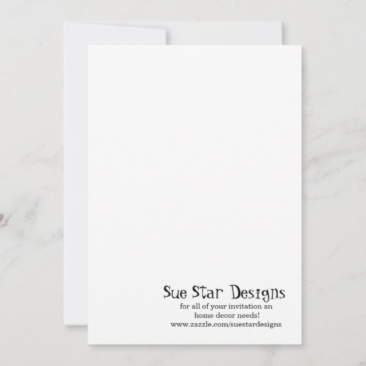 5x7 Black Lady Bug Baby Shawer招待状 招待状 (裏面)