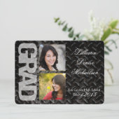 5x7 Black Steel Metal Wallシニアアナウンス 案内状 (スタンド正面)