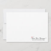 5x7 Blue Monogramイニシャル写真誕生のお知らせ 案内状 (裏面)