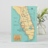 5x7  Boca Grande Useppa Island Florida Map  カード (スタンド正面)