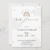 5x7 Boho Rainbow Baby Shower Invitation 招待状 (正面)