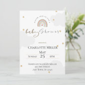 5x7 Boho Rainbow Baby Shower Invitation 招待状 (スタンド正面)