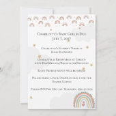 5x7 Boho Rainbow Baby Shower Invitation 招待状 (裏面)