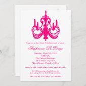 5x7 Chandelier sweet 16誕生日パーツ招待状 招待状 (正面/裏面)