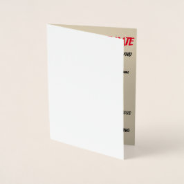 5x7 cremeバラ結婚式の招待を保存する 箔カード