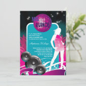 5x7 DJダンスパーティーガールキンセアニェラ招待状 招待状 (スタンド正面)
