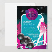 5x7 DJ ダンスパーティー ガール キンセアニエラ インビテーション (正面/裏面)