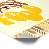 5x7 Food Station Boho Woodland Bear誕生日 ポスター (角)