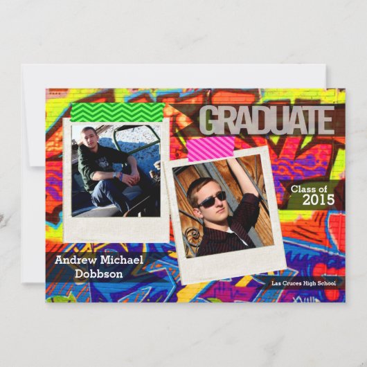 5x7 Graffiti Air Brush 絵を描  Shinia Announce 案内状 (正面)