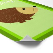 5X7 Hedgehog Forest Friends Wall Art ポスター (角)