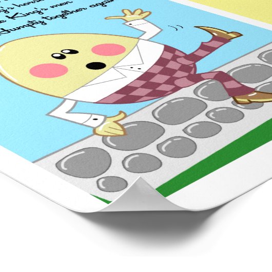 5x7 humptyヒコリーマフェ恋しく思ットキッズルームウォールアート ポスター (角)