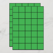 5x7 L.グリーン紙グリッドマップ 招待状 (正面/裏面)