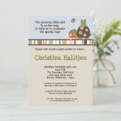 5x7 Laguna Beach Turtle Baby Shower Invitation 招待状 (スタンド正面)
