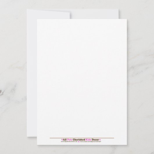 5x7 Little Ladybug *写真*春誕生日 招待状 (裏面)