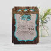 5x7 Mason Jarイニシャル素朴結婚式招待状 招待状 (スタンド正面)