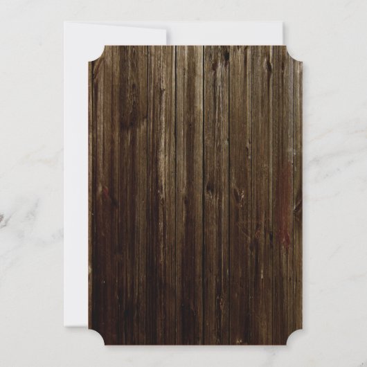 5x7 Mason Jarイニシャル素朴結婚式招待状 招待状 (裏面)