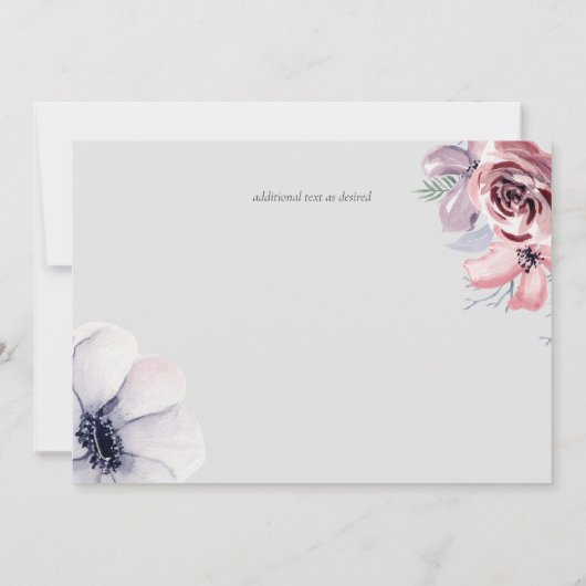 5x7 Navy Blue Coralフローラ保存日 (裏面)