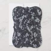 5x7 NAVY DIGITAL UNIFORM迷彩柄結婚式招待状 招待状 (裏面)