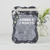 5x7 NAVY DIGITAL UNIFORM迷彩柄結婚式招待状 招待状 (スタンド正面)