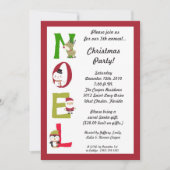 5x7 NOELサンタの雪だるまのクリスマスのパーティの招待状 招待状 (正面)