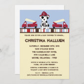 5x7 Nojo消防エンジンシャワー招待状 招待状 (正面/裏面)