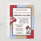 5x7 Nojo Fire Engine Baby Shawer招待状 招待状 (正面)