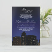 5x7 NY都市はキンセアニェラの誕生日の招待状をつけます 招待状 (スタンド正面)