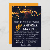 5x7 Oakツリー文字列ライトニッシュ結婚式招待状 招待状 (正面/裏面)