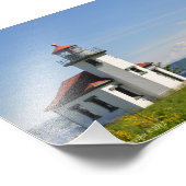 5X7 Ptロビンソンライトハウスと山レイニエ フォトプリント (角)