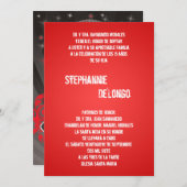 5x7 Red DJスピンターンテーブルキンセアニェラ招待状 招待状 (正面/裏面)