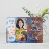 5x7 Rusted Metal Old Steel Gruシニアアナウンスメント 案内状 (スタンド正面)