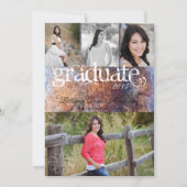 5x7 Rusted Metal Old Steel Gruシニアアナウンスメント 案内状 (正面)