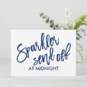 5X7 Sparkler Send-Off Sign-Brush Script (Navy) (スタンド正面)