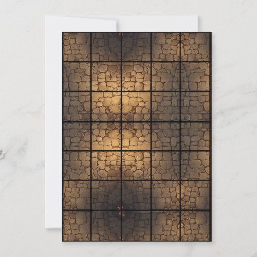 5x7 StoneFloor紙グリッドマップ 招待状 (正面)