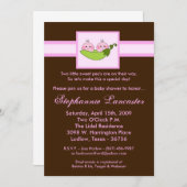 5x7 TWINSスイートピーインポッドベビーシャワー招待状 招待状 (正面/裏面)