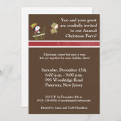 5x7Penguin/トナカイのクリスマスのゲームの招待状 招待状 (正面/裏面)