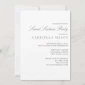 5x7Sweet sixteen誕生日パーティ招待状 招待状 (裏面)