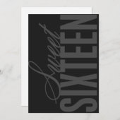 5x7Sweet sixteen誕生日パーティ招待状 招待状 (正面/裏面)