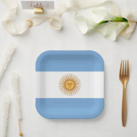 5月の日を伴うアルゼンチン国旗 ペーパープレート | Zazzle.co.jp