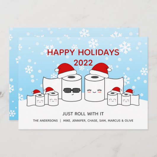 6おもしろいの転がItトイレ紙ファミリー シーズンカード (正面/裏面)