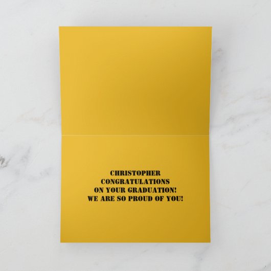 6おもしろい年生卒業おめでとう カード (内部)